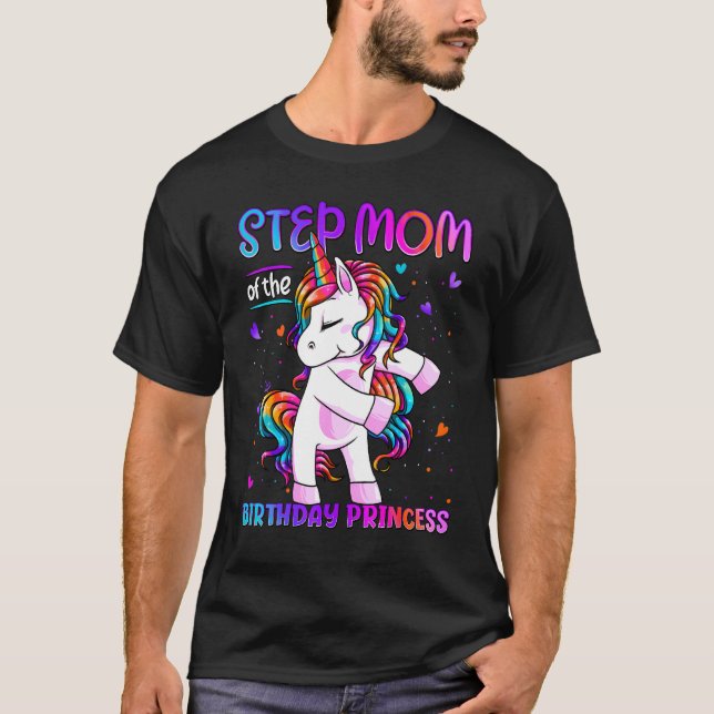 Camiseta Passo Mãe Da Princesa De Aniversário Que Foga Unic (Frente)