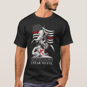 Camiseta Passo Pela Sombra Da Morte Não Tenho Medo De Mau