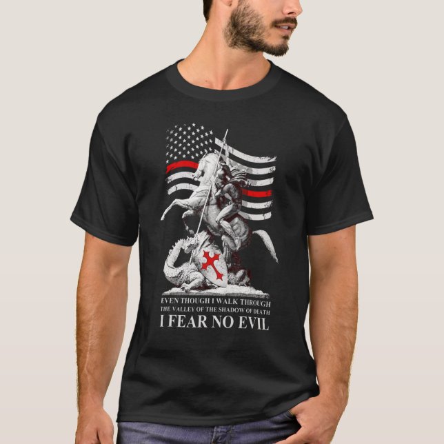 Camiseta Passo Pela Sombra Da Morte Não Tenho Medo De Mau (Frente)