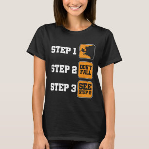 Camiseta Passos de Escalada de Rocha Montanhismo Camping Na