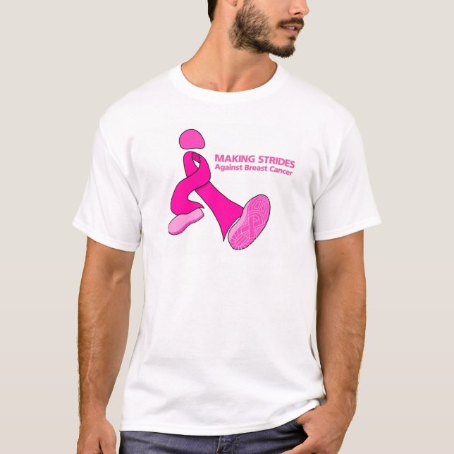 Camiseta Passos do fazer contra o cancro da mama (Frente)