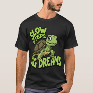 Camiseta Passos Lentos Grandes Sonhos Design tartaruga Moti