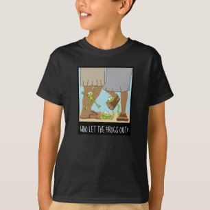 Camiseta Passover quem deixou os sapos saírem? T-Shirt Eng
