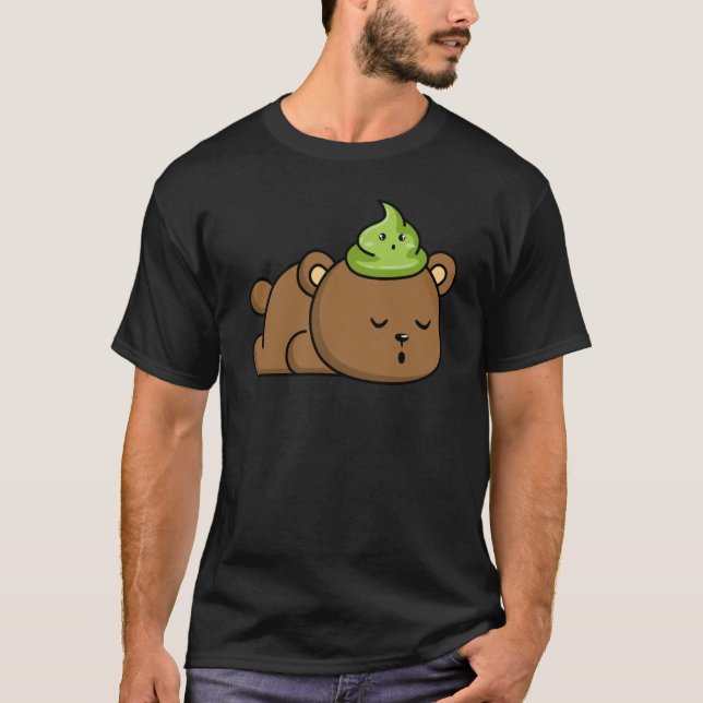 Camiseta Pasta Apimentada de Rabanete Japonês Wasabi Bear (Frente)