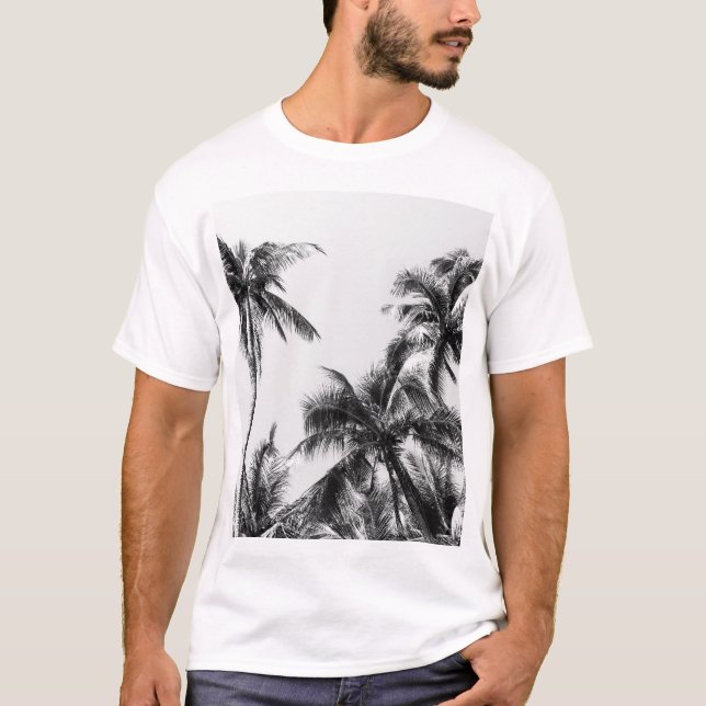 Camiseta Pasta branca Pálida de Árvore Palm (Frente)