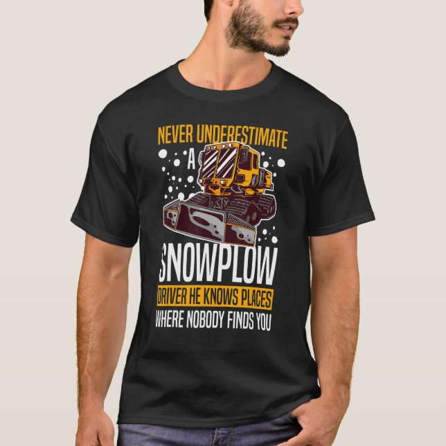 Camiseta Pasta de Neve Trator de Máquina de Tração de Neve  (Frente)