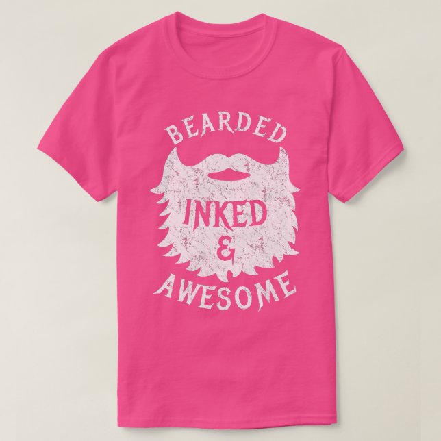 Camiseta Pasta de roupa para barba de bigode (Frente do Design)