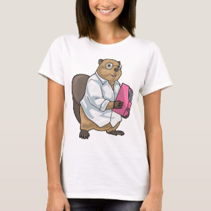 Camiseta Pasta de secretário de castor escritório
