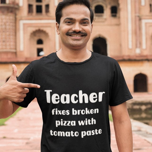 Camiseta Pasta de Tomate dos Professores para Pizzas Quebra (Criador carregado)