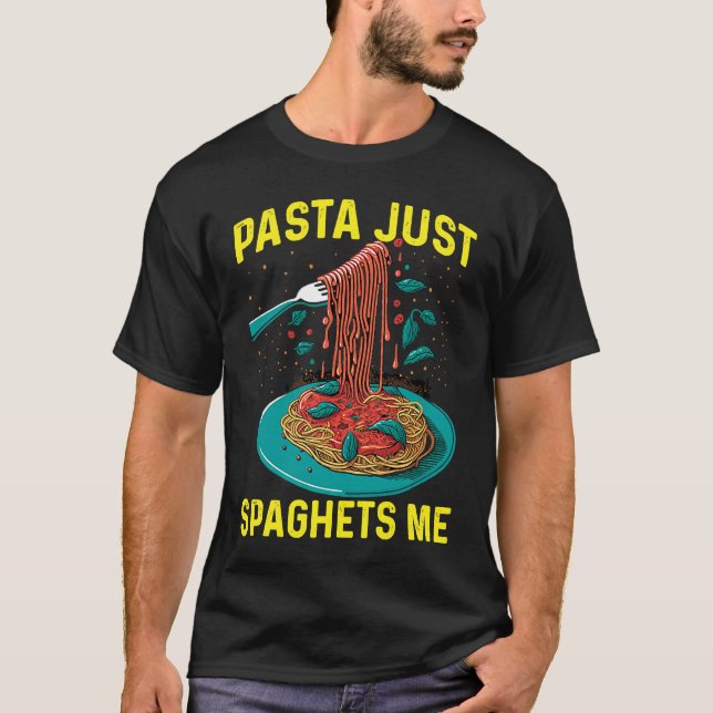 Camiseta Pasta Just Spaghets Me  Spaghetti  Costume Pasta (Frente)