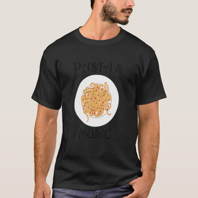 Camiseta Pasta Musical Notes Clef Spaghetti (Frente)