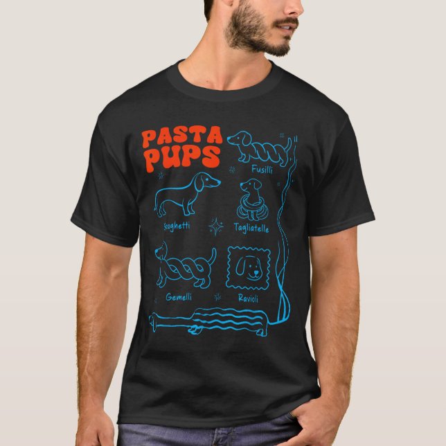 Camiseta Pasta P Funny Dachshund Wiener Dog Pasta Foodie Do (Frente)