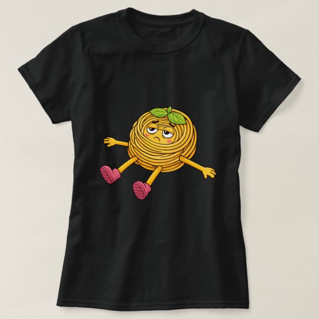 Camiseta Pasta Polo Deitado Cansado e Drenado (Frente do Design)