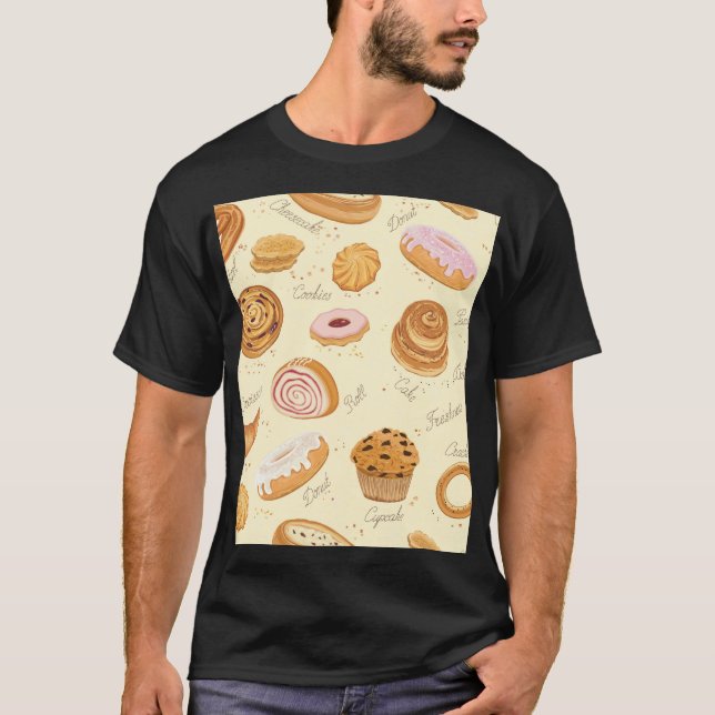 Camiseta Pastas Assortadas: Padrão Sem Olhos Torrente. (Frente)