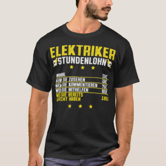 Camiseta Pastas de animais de salário horário elétrico