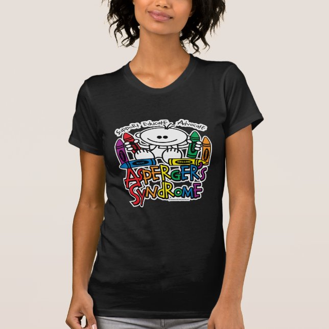 Camiseta Pastéis da síndrome de Asperger (Frente)