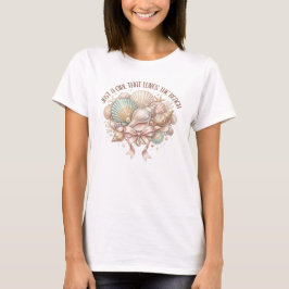 CAMISETA PASTEL APENAS UMA GAROTA QUE AMA A PRAIA CONCHAS