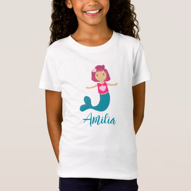 Camiseta Pastel Cachelado - Princesa Sereia (Frente)