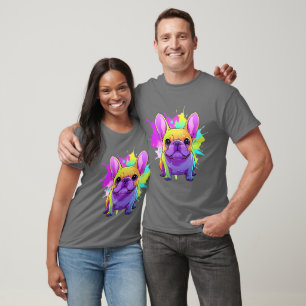 Camiseta Pastel de Bulldog Francês - Splash of Color