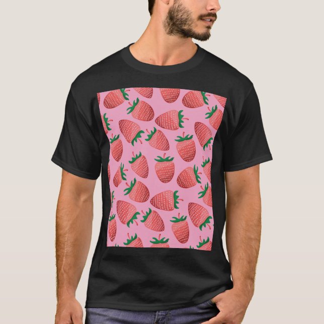 Camiseta Pastel de Morango: Vintage Doce (Frente)