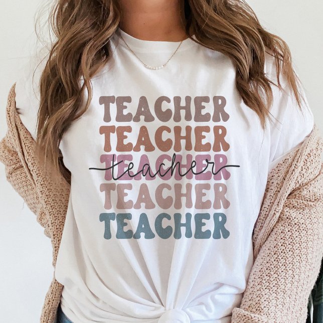Camiseta Pastel de Professora Trendy Bonito (Criador carregado)