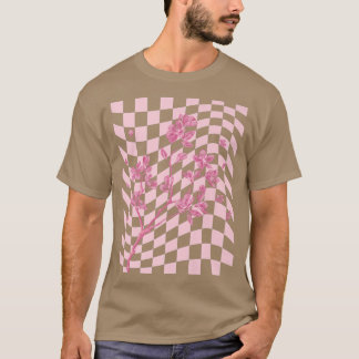 Camiseta Pastel Dinamarquês Aestético Cherry Blossom Japonê
