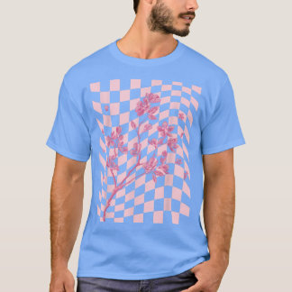 Camiseta Pastel Dinamarquês Aestético Cherry Blossom Japonê