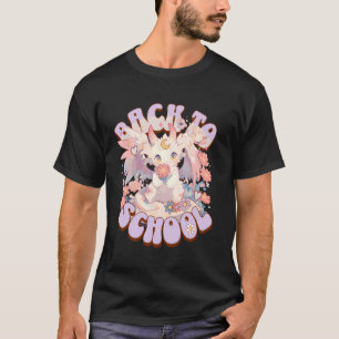 Camiseta Pastel Dragão de Volta à Escola Pequenos Livros