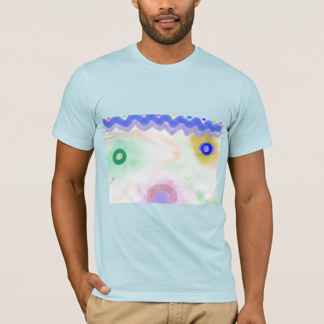 Camiseta Pastel Galaxies Impressionist Art Men's T-Shirt (Frente)