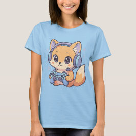 Camiseta Pastel Gamer Fox para Mulheres