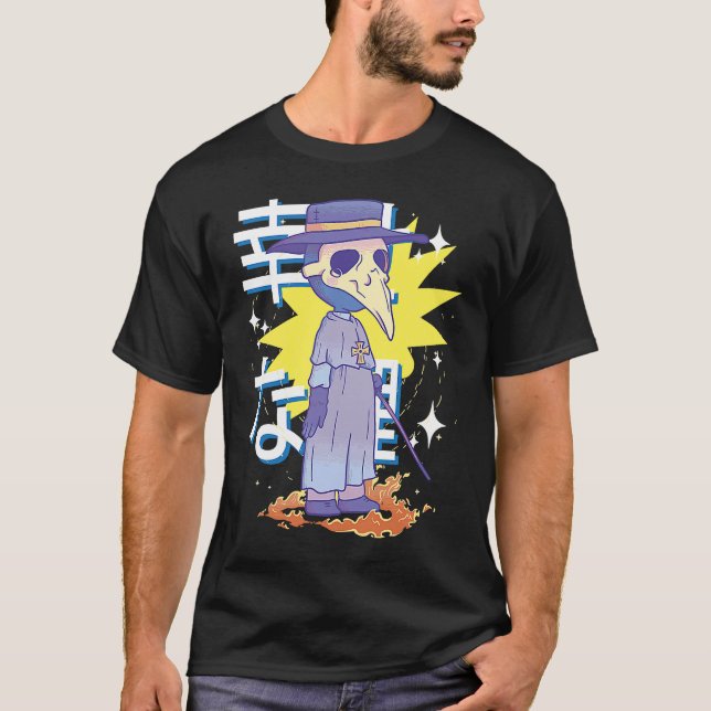 Camiseta Pastel Goth Plague Doctor Creepy Wiccan Aesthetic  (Frente)