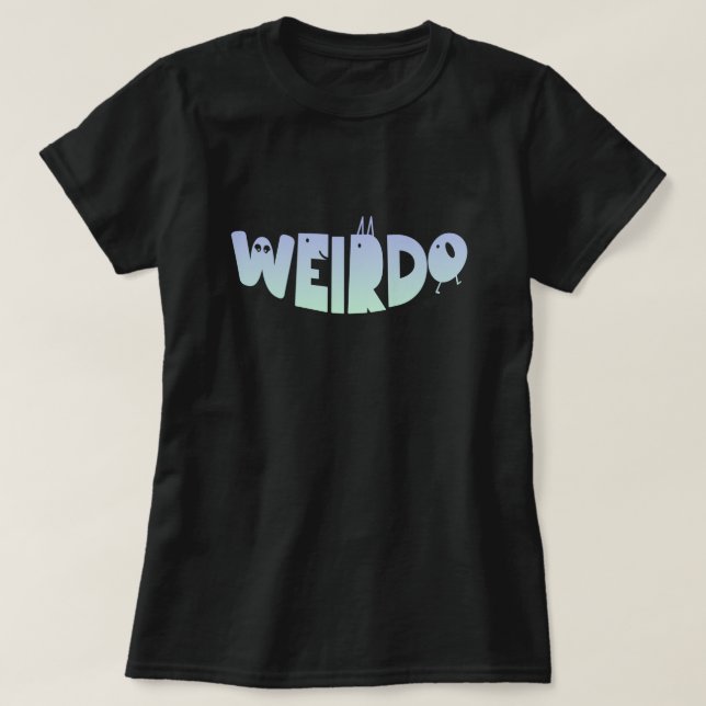 Camiseta Pastel Goth Weirdo Creep Monster Creepy Letters (Frente do Design)