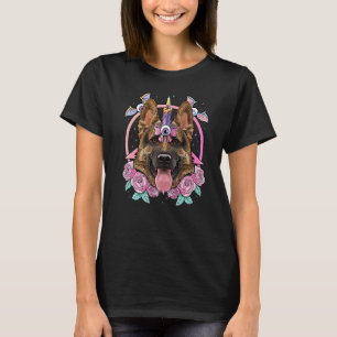 Camiseta Pastel Góthico Pastor Alemão Pagão Cão Sinistro Me