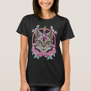 Camiseta Pastel Gótico American Shorthair Pagan Creepy Menh