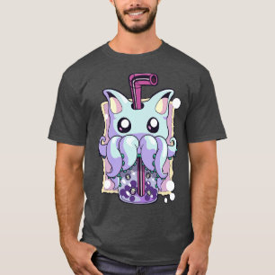 Camiseta Pastel Gótico Creepure Boba Bubble Tea Kawaii