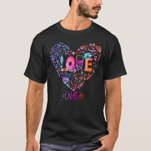 Camiseta Pastel Heart Cna Ferramentas Médicas Estetoscópio