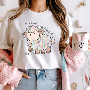 Camiseta Pastel Lamb Páscoa, o Senhor é o meu Pastor