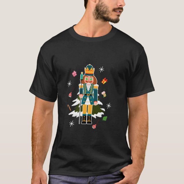 Camiseta Pastel Natal Nutcracker no Natal da Neve (Frente)