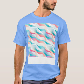 Camiseta Pastel ondula ondas de Abstrato modernas liberadas