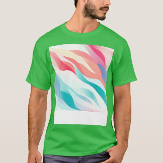 Camiseta Pastel ondula ondas de Abstrato modernas liberadas