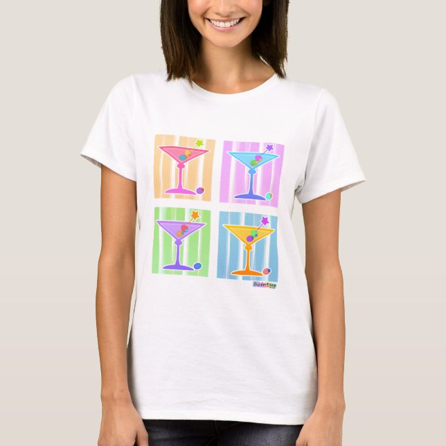 CAMISETA PASTEL POP ART MARTINIS (Frente)