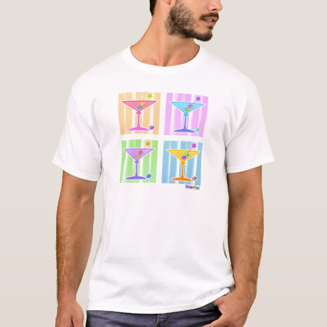 CAMISETA PASTEL POP ART MARTINIS (Frente)