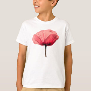 Camiseta Pastel Poppy Bloom Minimalismo