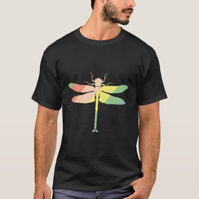 Camiseta Pastel Rainbow Dragonfly (Frente)
