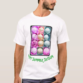 Camiseta Pastel Rainbow Scoop Sorvete Delight Summer
