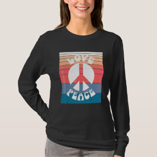 Camiseta Pastel Retro Vintage 60s 70s Hippie do Sinal de Pa