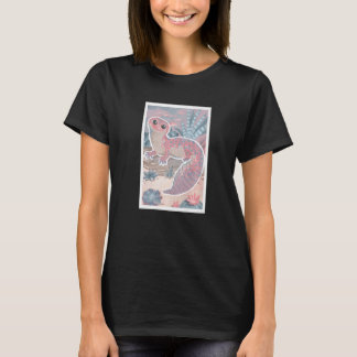 Camiseta Pastel rosa Leopardo Gecko Pet Lizard Cuja Lápida 