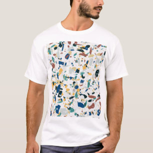 Camiseta Pastel Terrazzo: Padrão moderno de Abstrato.