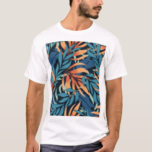 Camiseta Pastel Tropical Abstrato Botânica