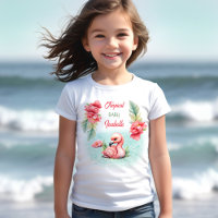 Pastel Tropical Summer Pink Flamingo Girl Name